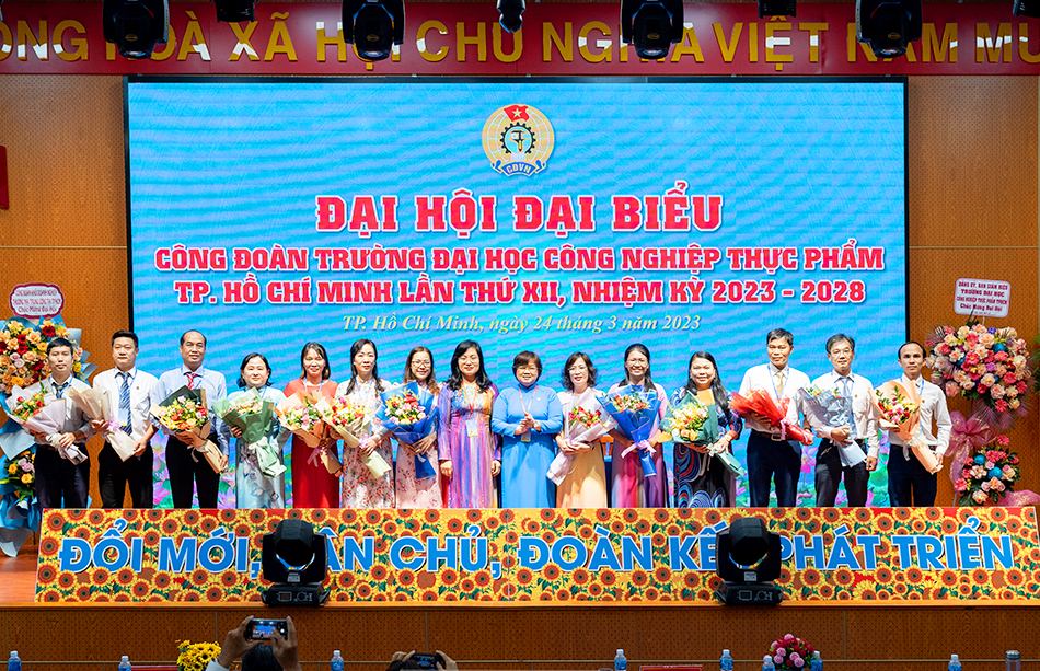 Tổ chức thành công Đại hội đại biểu Công đoàn Trường Đại học Công nghiệp Thực phẩm TP. Hồ Chí Minh lần thứ XII, nhiệm kỳ 2023 – 2028